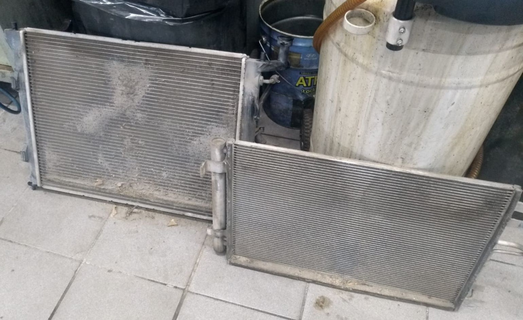 Радиатор до очистки